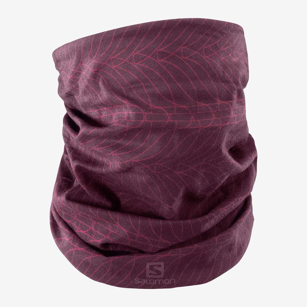 Salomon Singapore Mens Headwear - NECK&HEAD LIGHT GAITER Purple | 56208-PTNJ